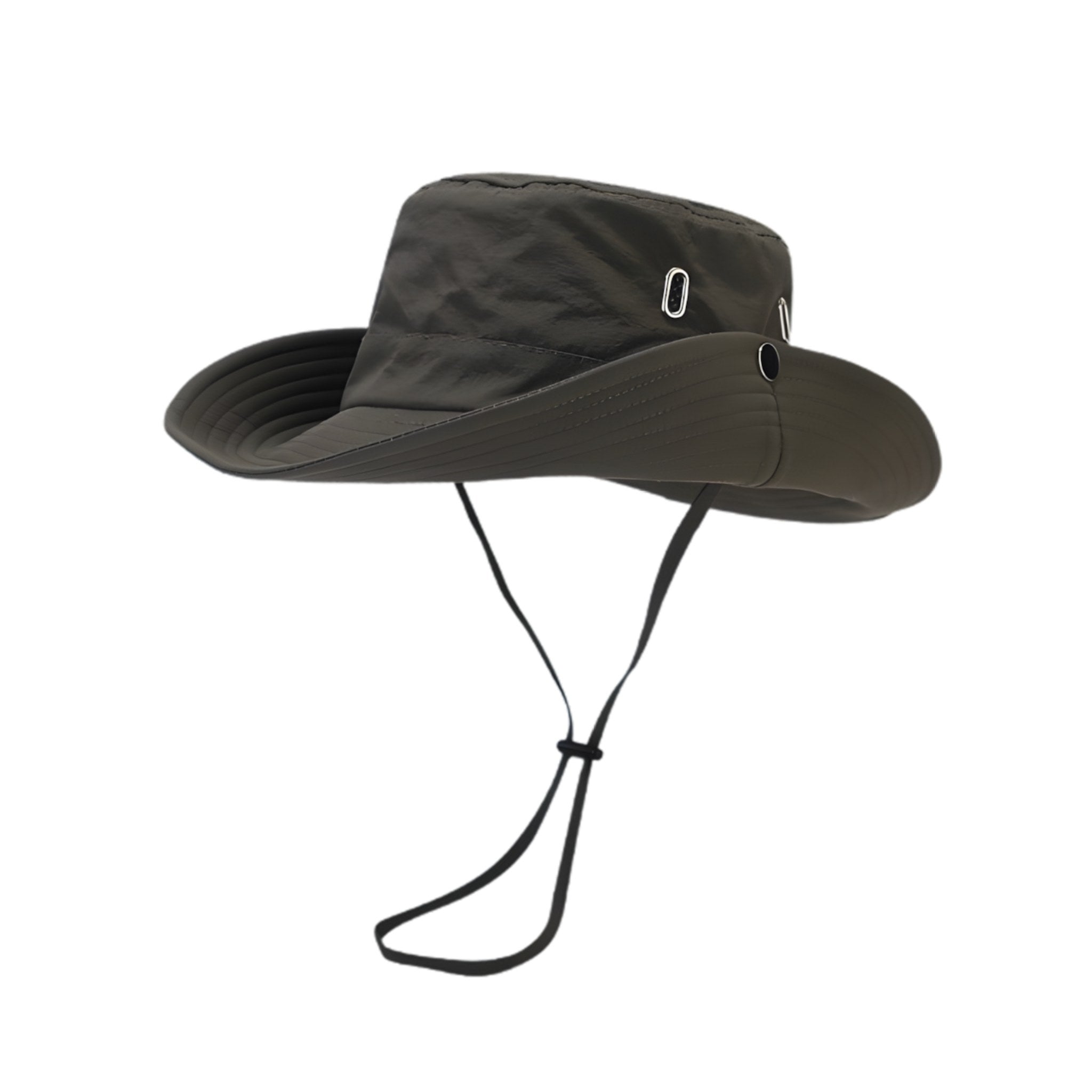 MERIPLE army green wide brim quick-dry sun bucket hat, rugged outdoor style for UK