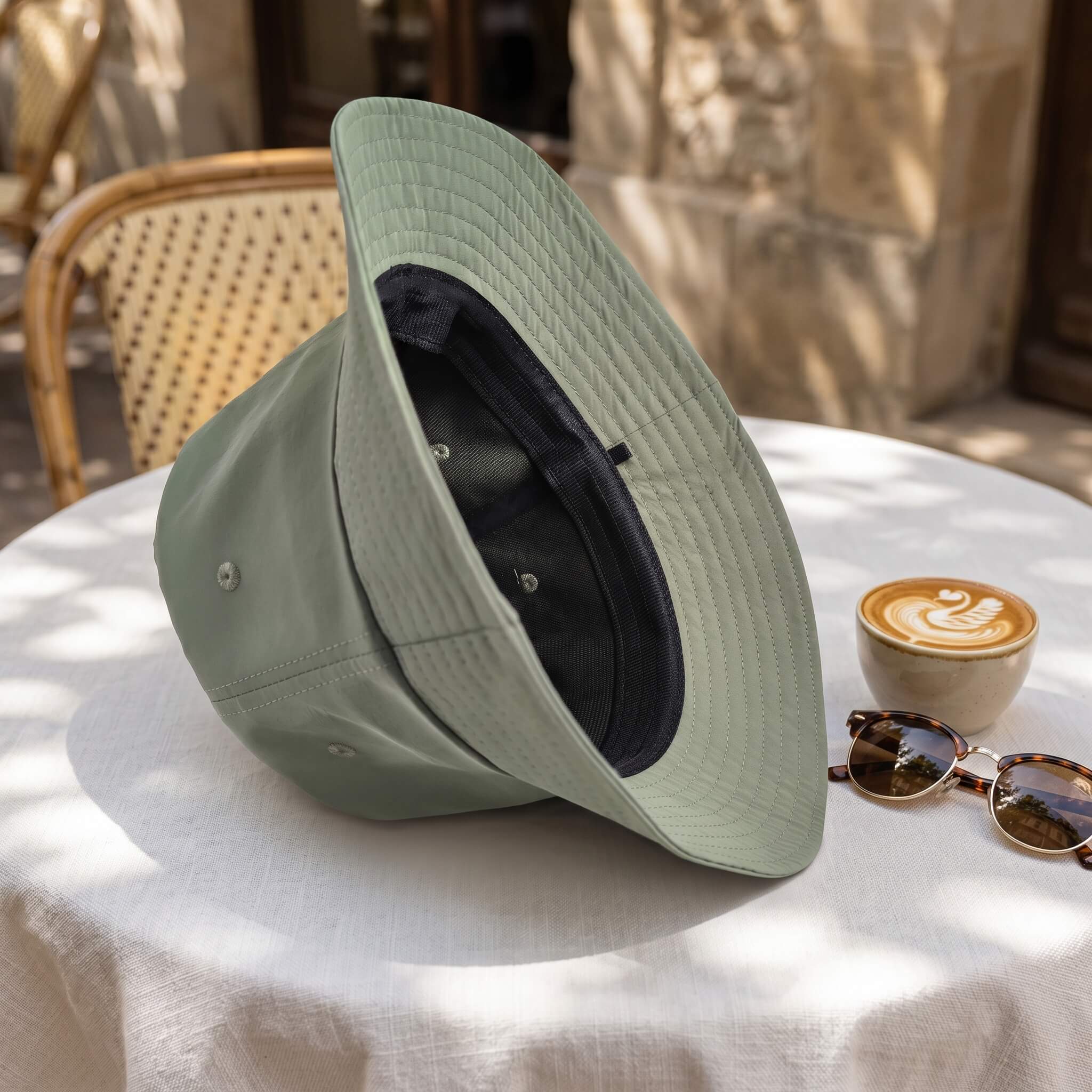 Meriple big head bucket hat side view - wide brim and deep fit for 60-66cm head size