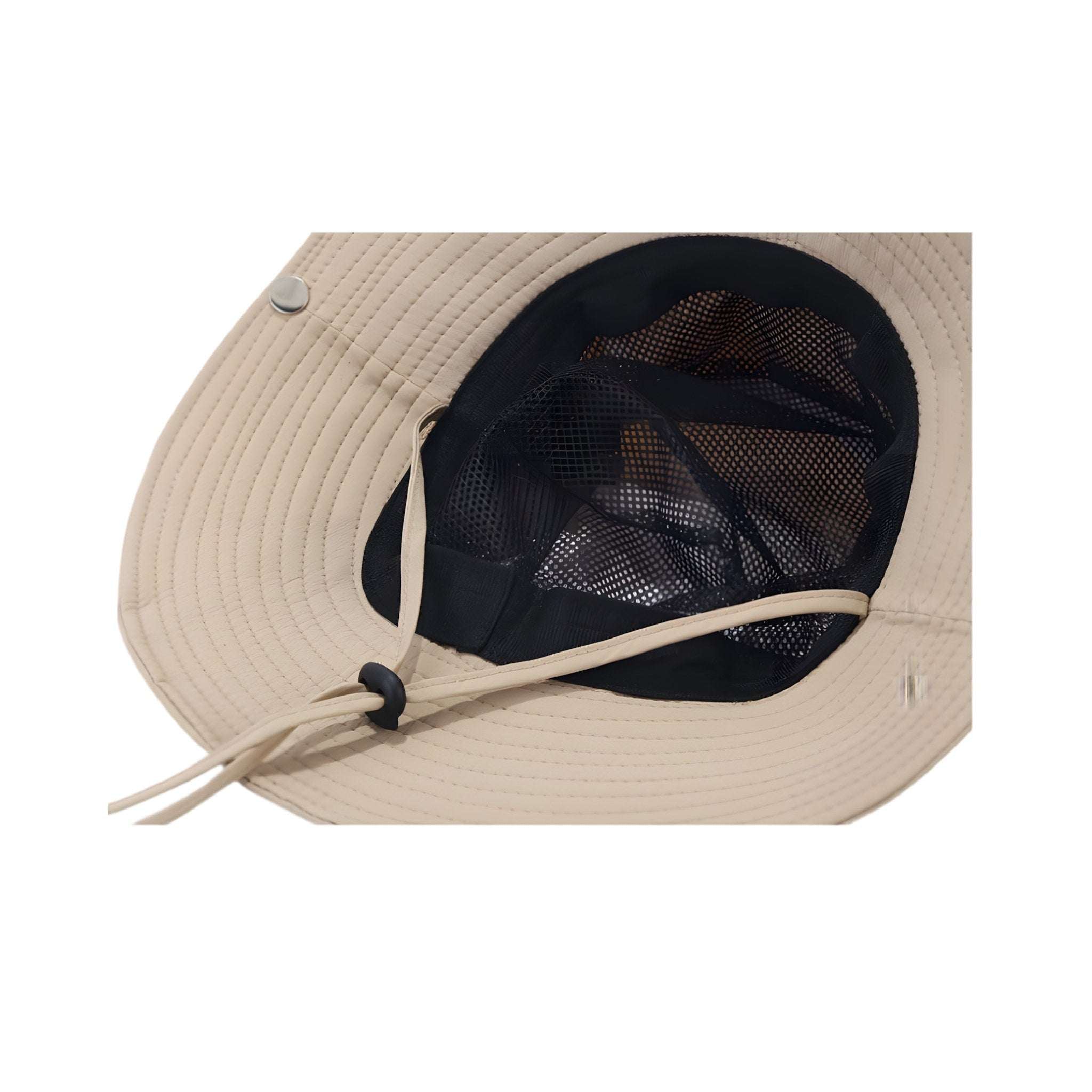 MERIPLE wide brim quick-dry sun bucket hat inner detail, quick-dry nylon material