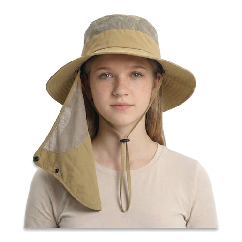 Meriple khaki bucket hat for men and women, a versatile large size sun hat with adjustable drawstring and full face protection for hiking and beach days.
