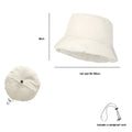 Meriple lightweight bucket hat: size information, windproof cord, and foldable design