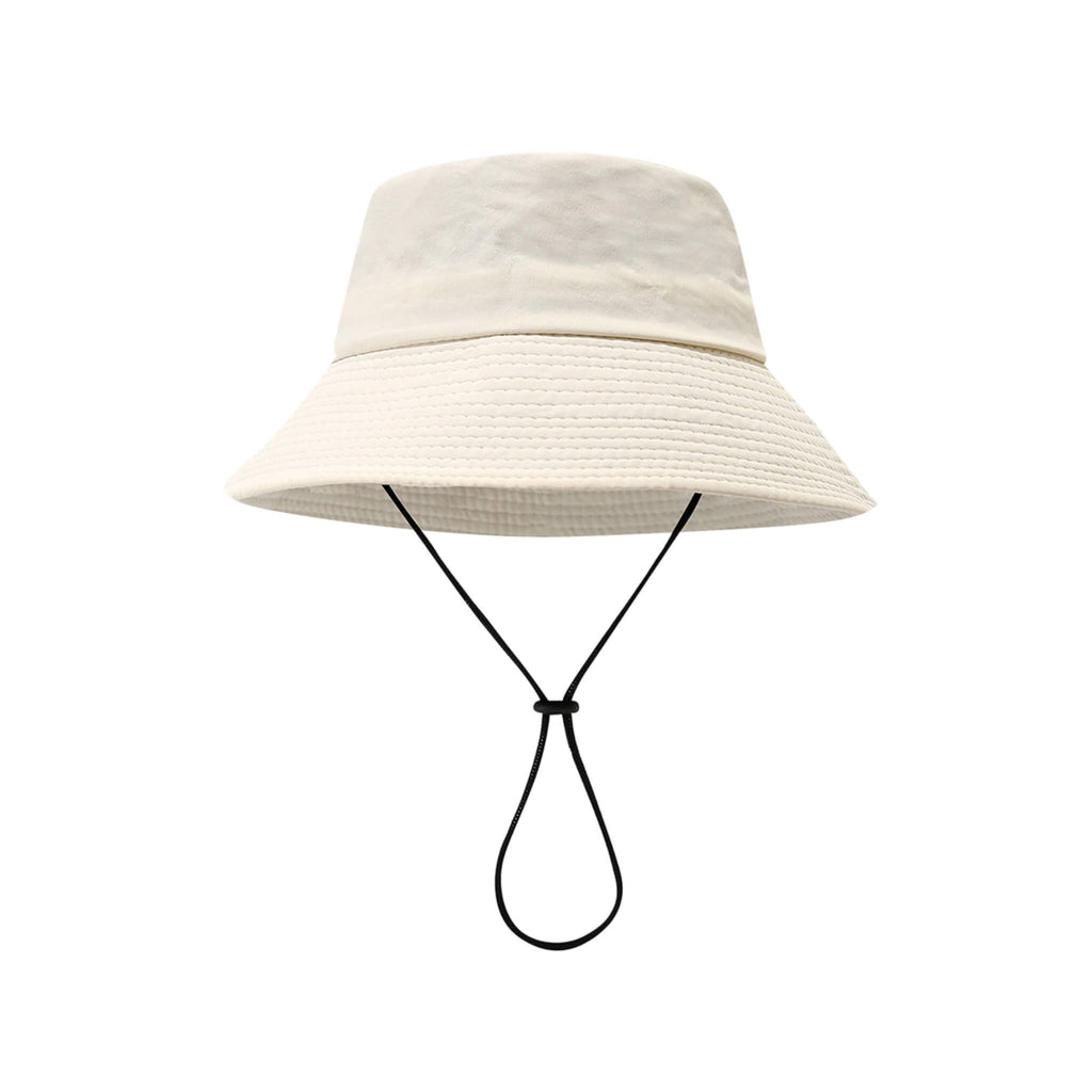 Off white sun bucket hats, adjustable and windproof for all outdoor activities