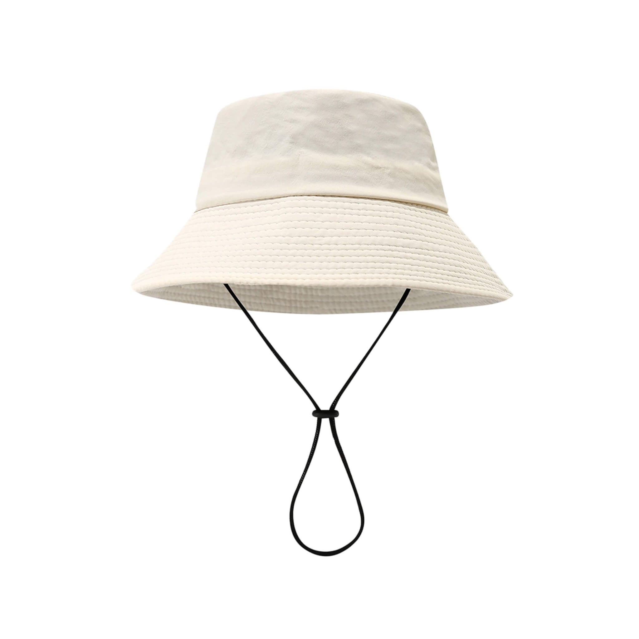Off white sun bucket hats, adjustable and windproof for all outdoor activities