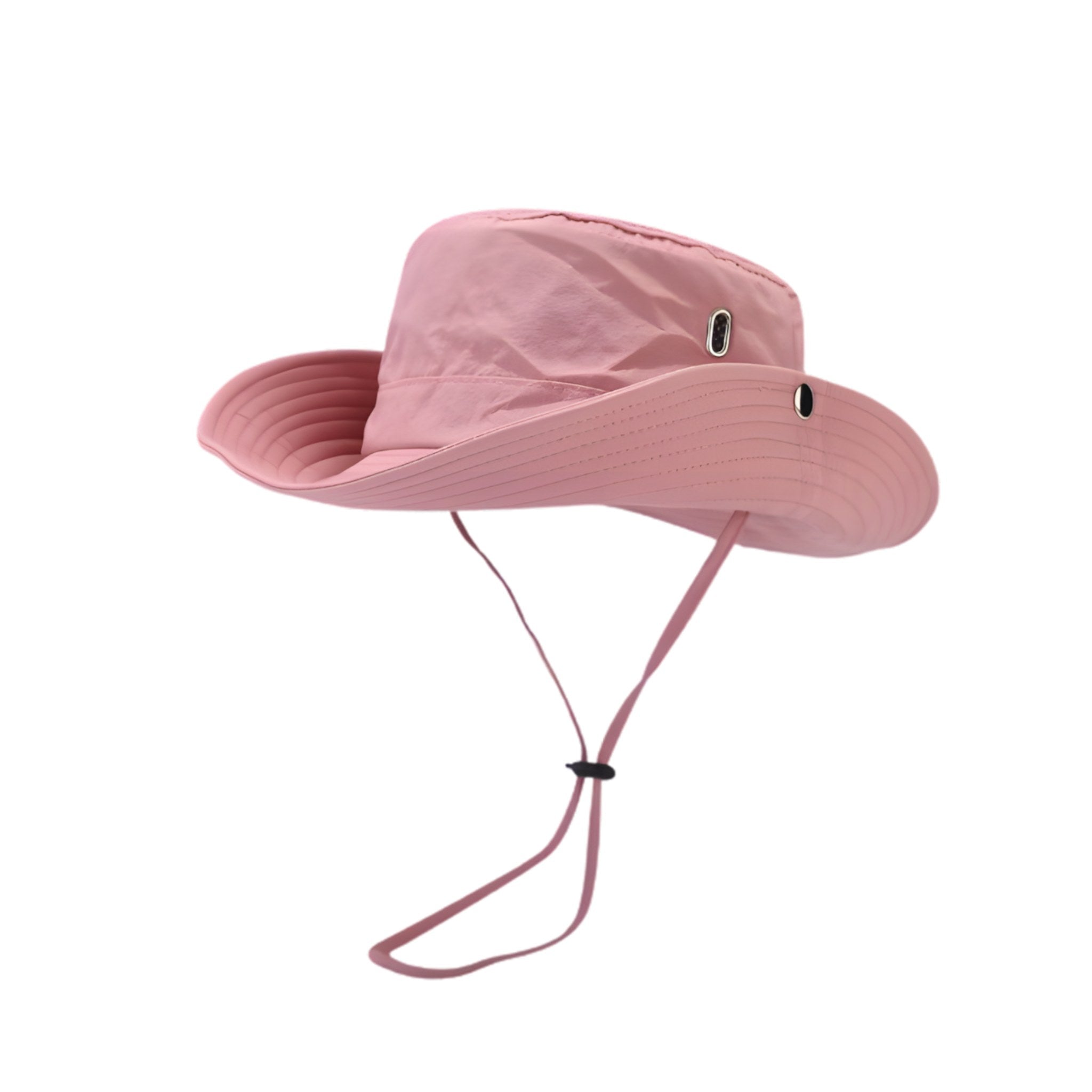 MERIPLE pink wide brim quick-dry sun bucket hat, waterproof nylon outdoor hat for UK weather
