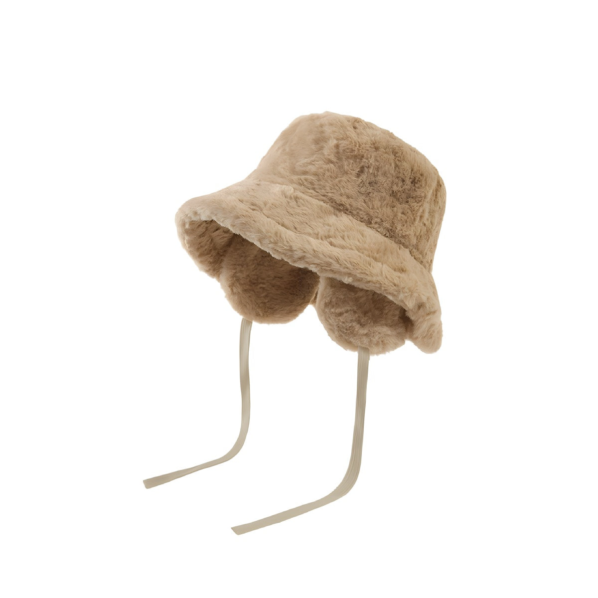 Plush Bucket Hat Warm Winter Beanie with Face Slimming Fit oversized