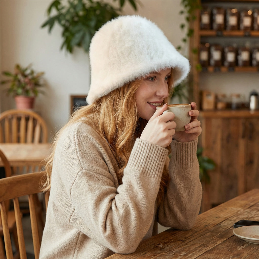 Cult Favorite Rabbit Fur Bucket Hat – Your Cozy  Chic Winter Essential