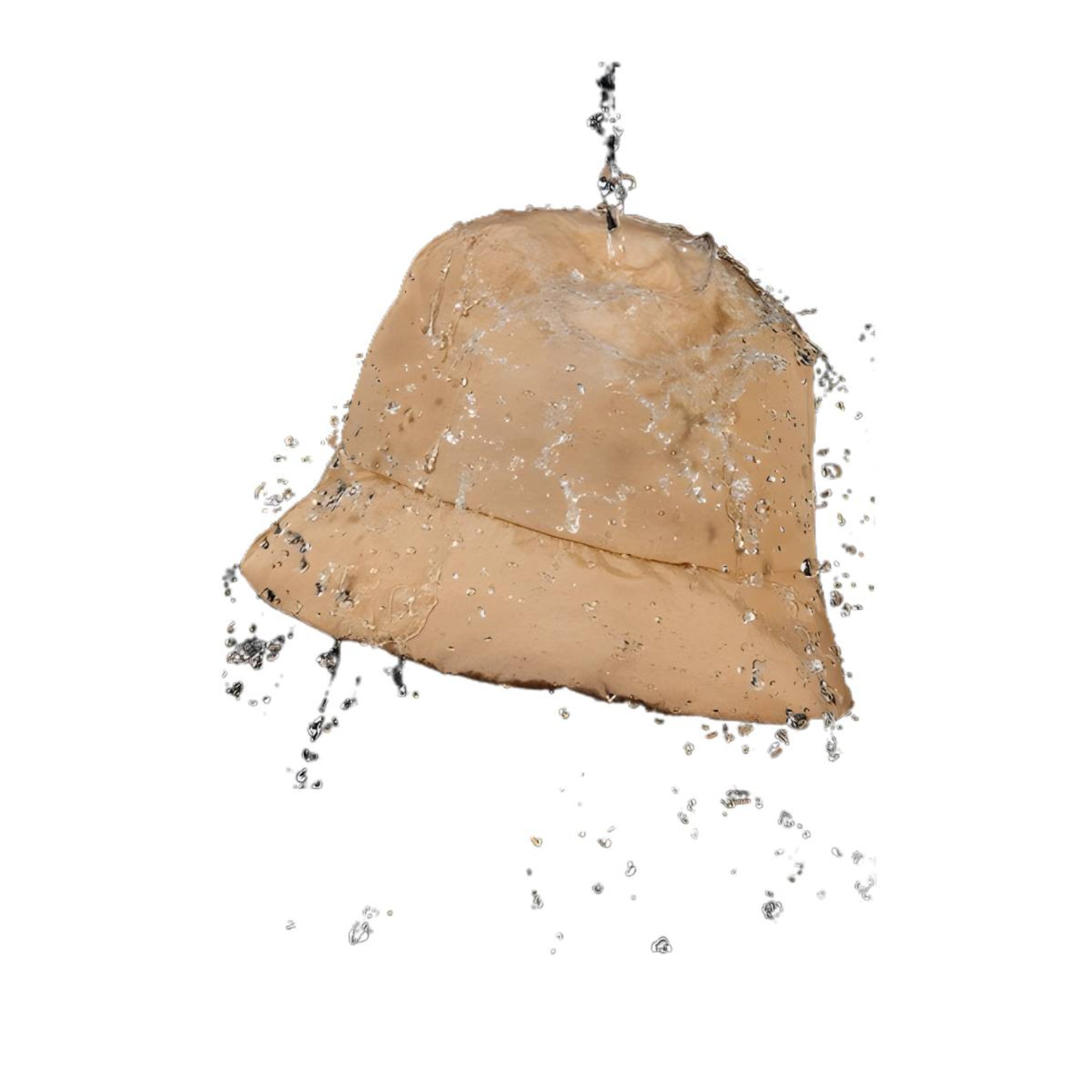 waterproof fisherman hat showing water resistance