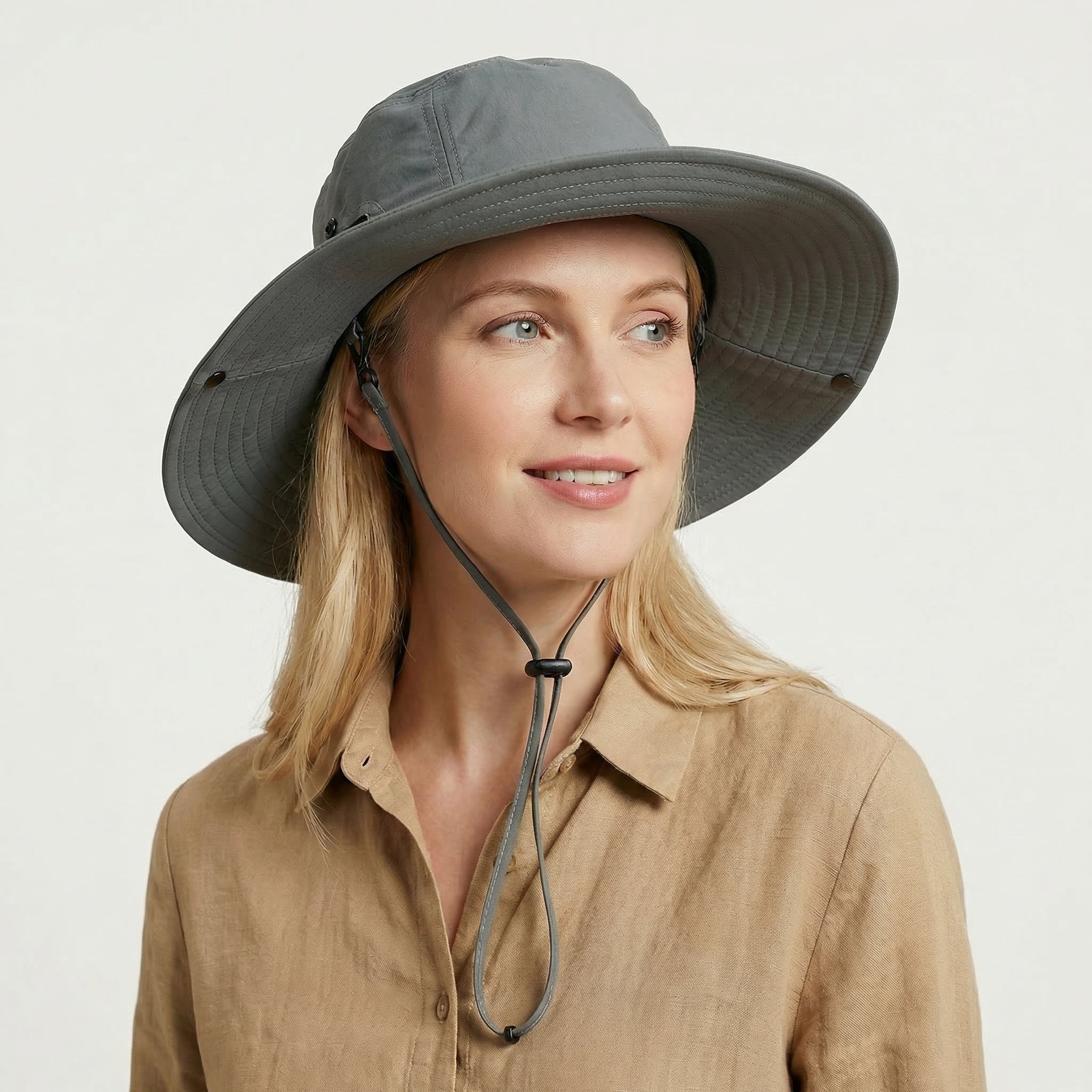 meriple gray spring summer unisex waterproof sun bucket hat – Lightweight sun hat for summer with UV protection.