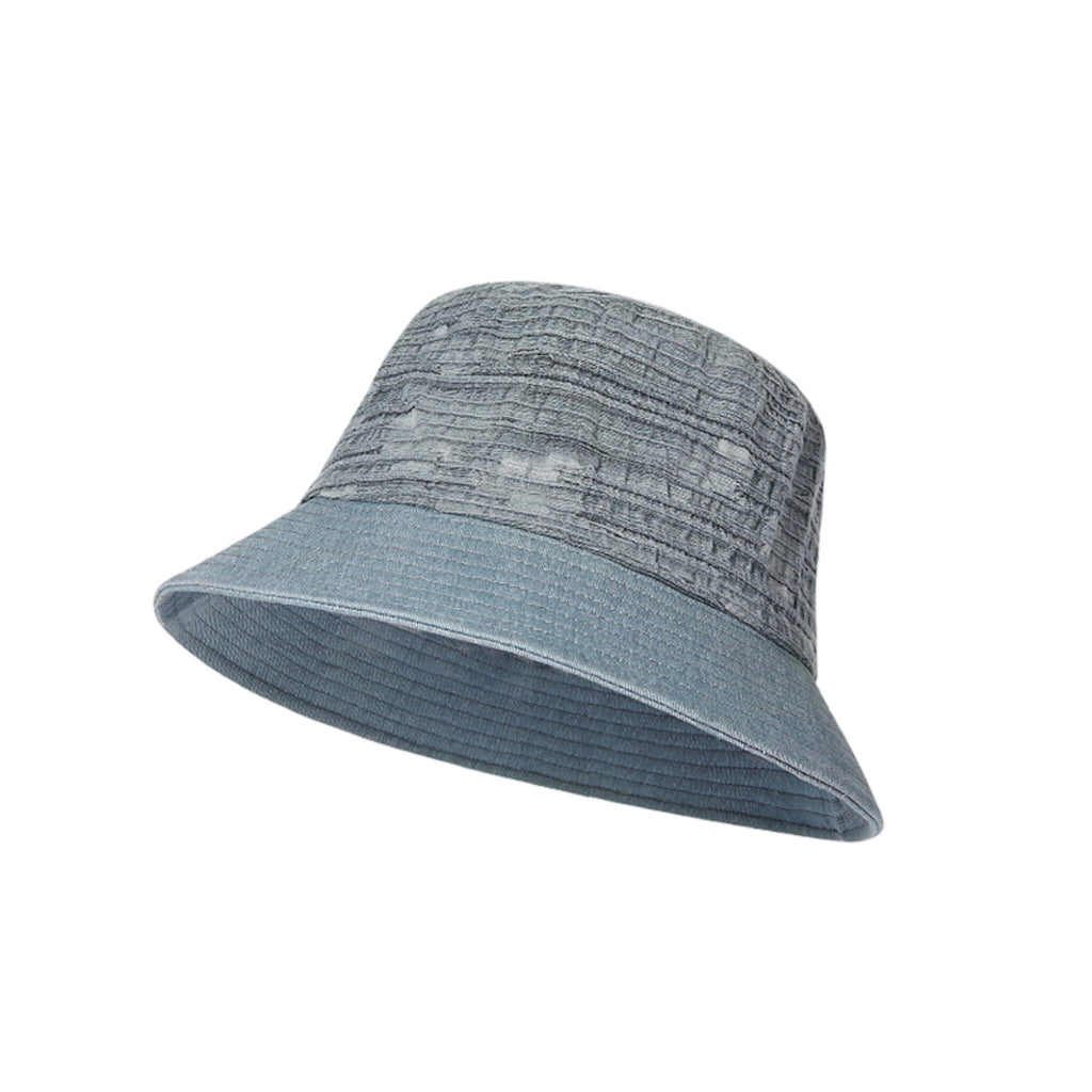 Meriple Grey Cotton Bucket Hat, featuring a structured profile for a face-slimming visual effect.Sun Hat for Women&Big Head Friendly.