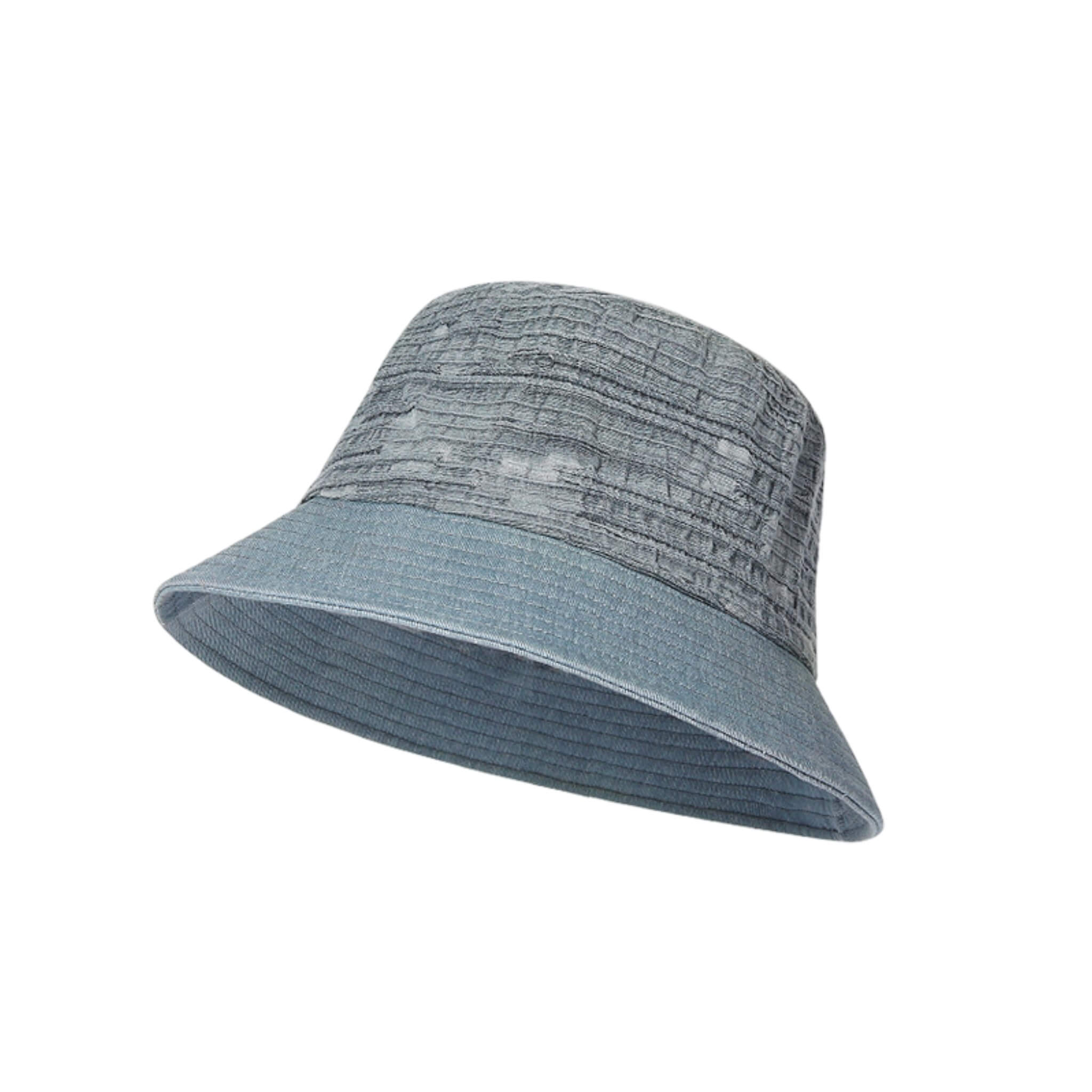 Meriple Grey Cotton Bucket Hat, featuring a structured profile for a face-slimming visual effect.Sun Hat for Women&Big Head Friendly.
