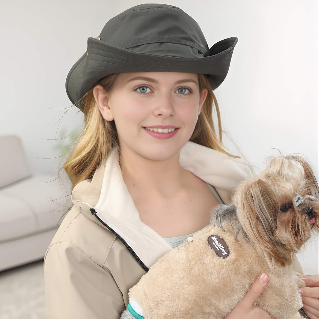 Sun bucket hat for big heads with army green color water resistant