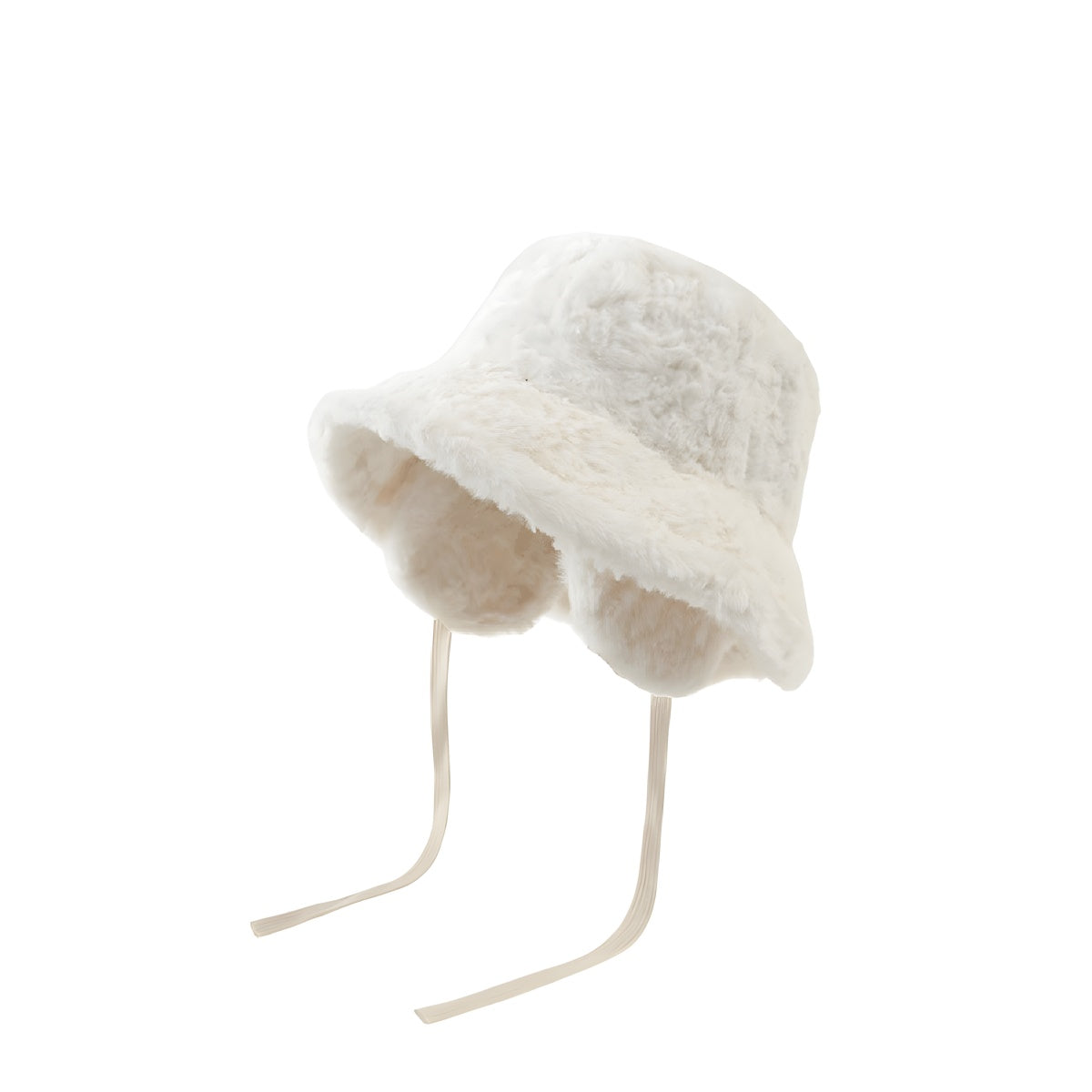 Plush Bucket Hat Warm Winter Beanie with Face Slimming Fit oversized