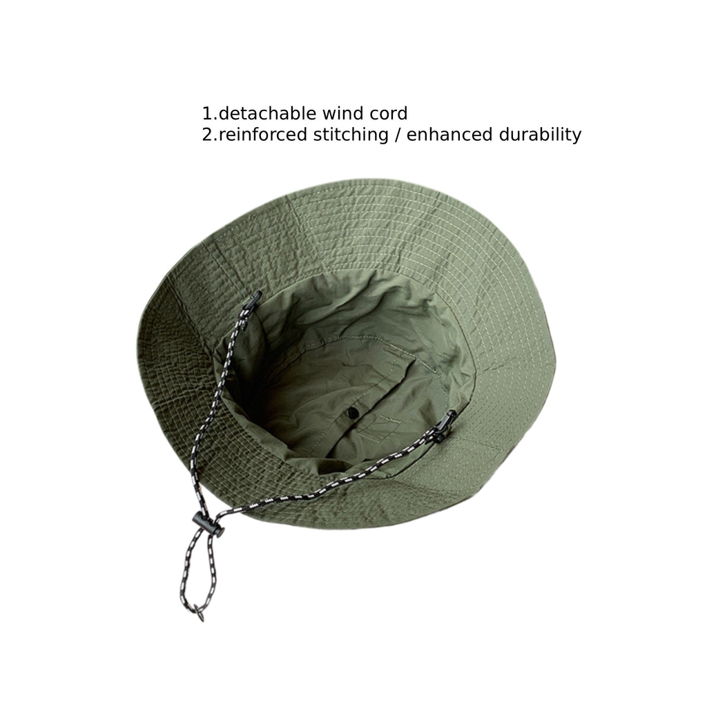  inside view of meriple foldable sun hat waterproof with adjustable chin strap and double reinforced stitching